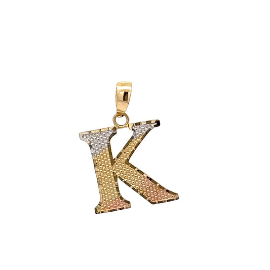 18ct gold letter K pendant 07001368PendantRetroGold