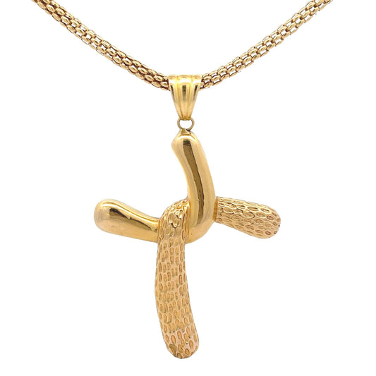 18ct golden chain with pendant 06003465CrossRetroGold