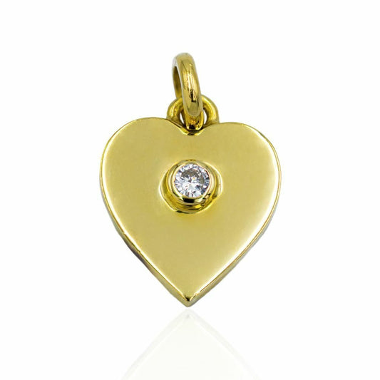 18ct Yellow Gold 0.12ct Diamond Heart Pendant 4232Necklace/ PendantsRetroGold