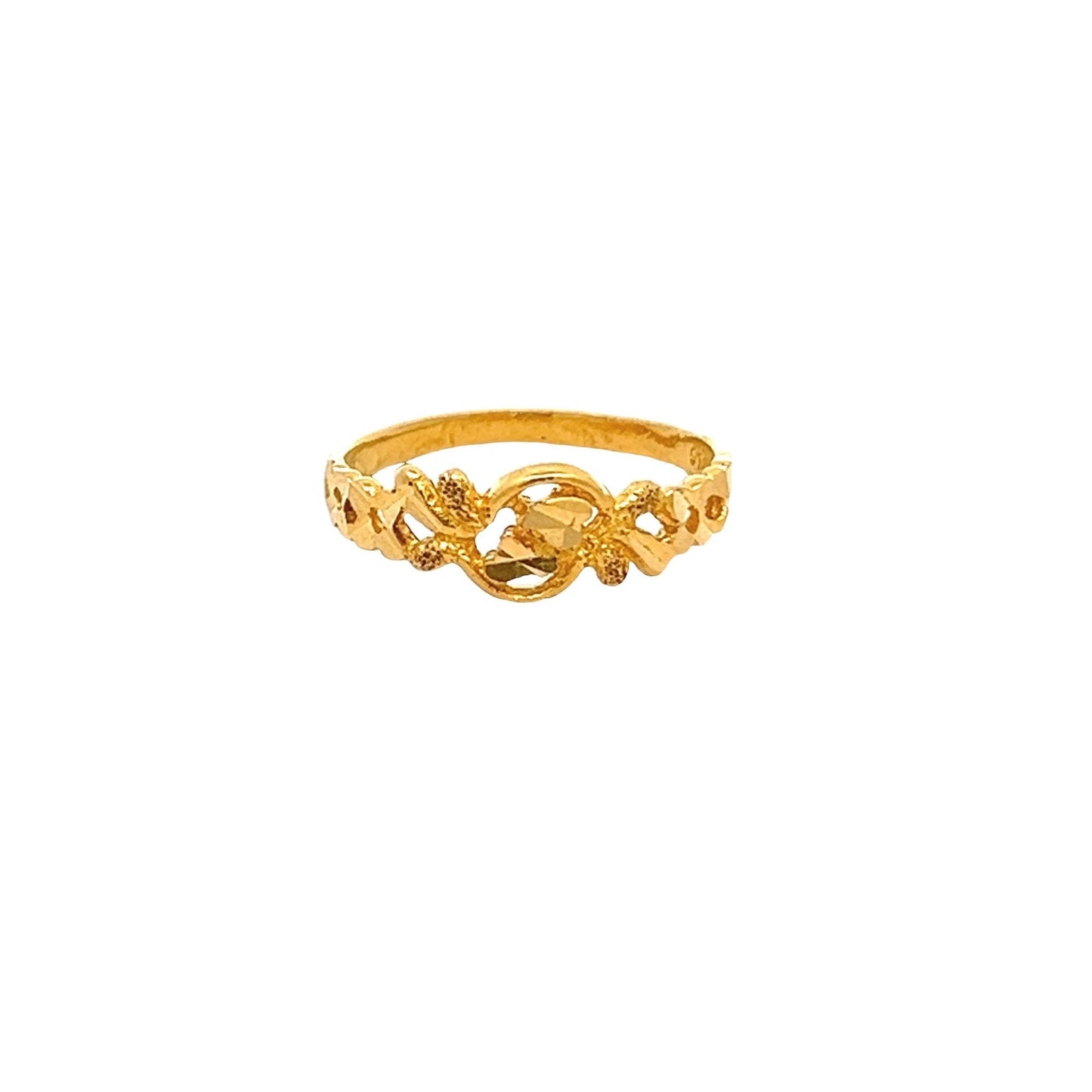 22ct solid yellow gold ring with heart 05001308RingRetroGold
