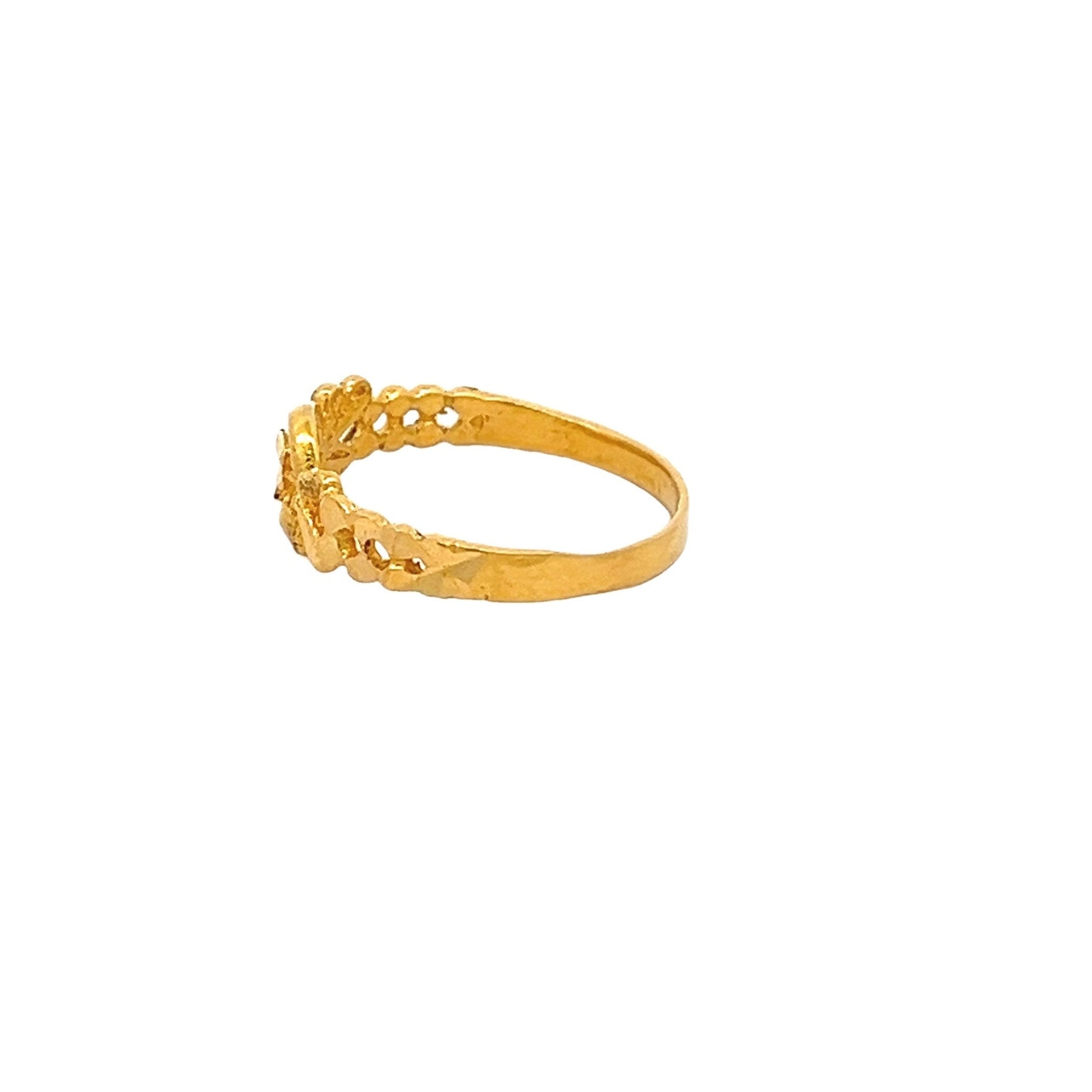 22ct solid yellow gold ring with heart 05001308RingRetroGold