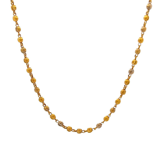 22ct yellow gold bead necklace 01002331NecklaceRetroGold