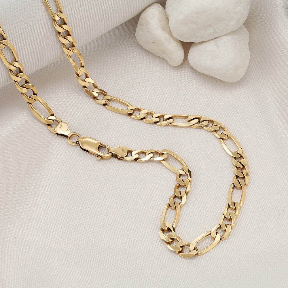 9ct yellow gold Pre-owned Figaro chain 6153ChainsRetroGold