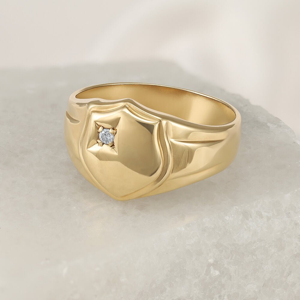 9ct yellow gold Pre-owned Signet ring 1001860RingsRetroGold