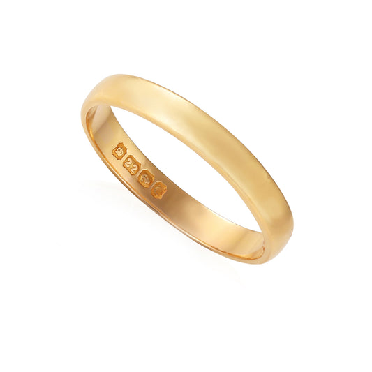 22ct yellow gold wedding ring 00006745