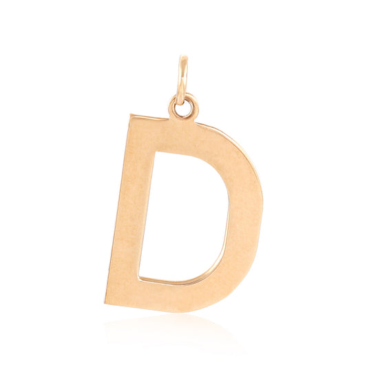 9ct yellow gold initial D 08000137