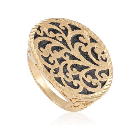 14ct yellow gold vintage ring 01002635