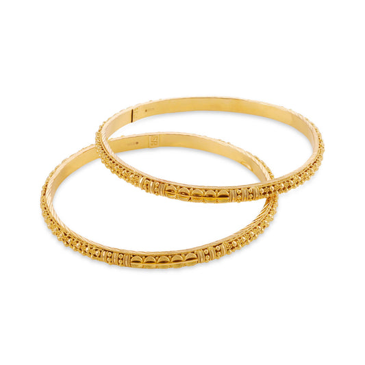 22ct yellow gold bangle set 01002791