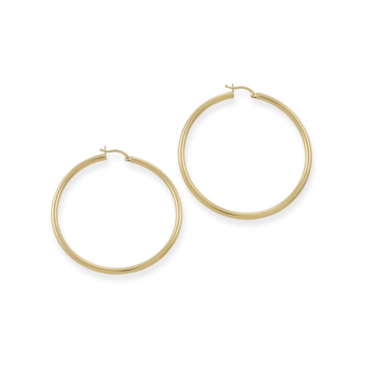 14ct yellow gold big hoop earrings 02027893