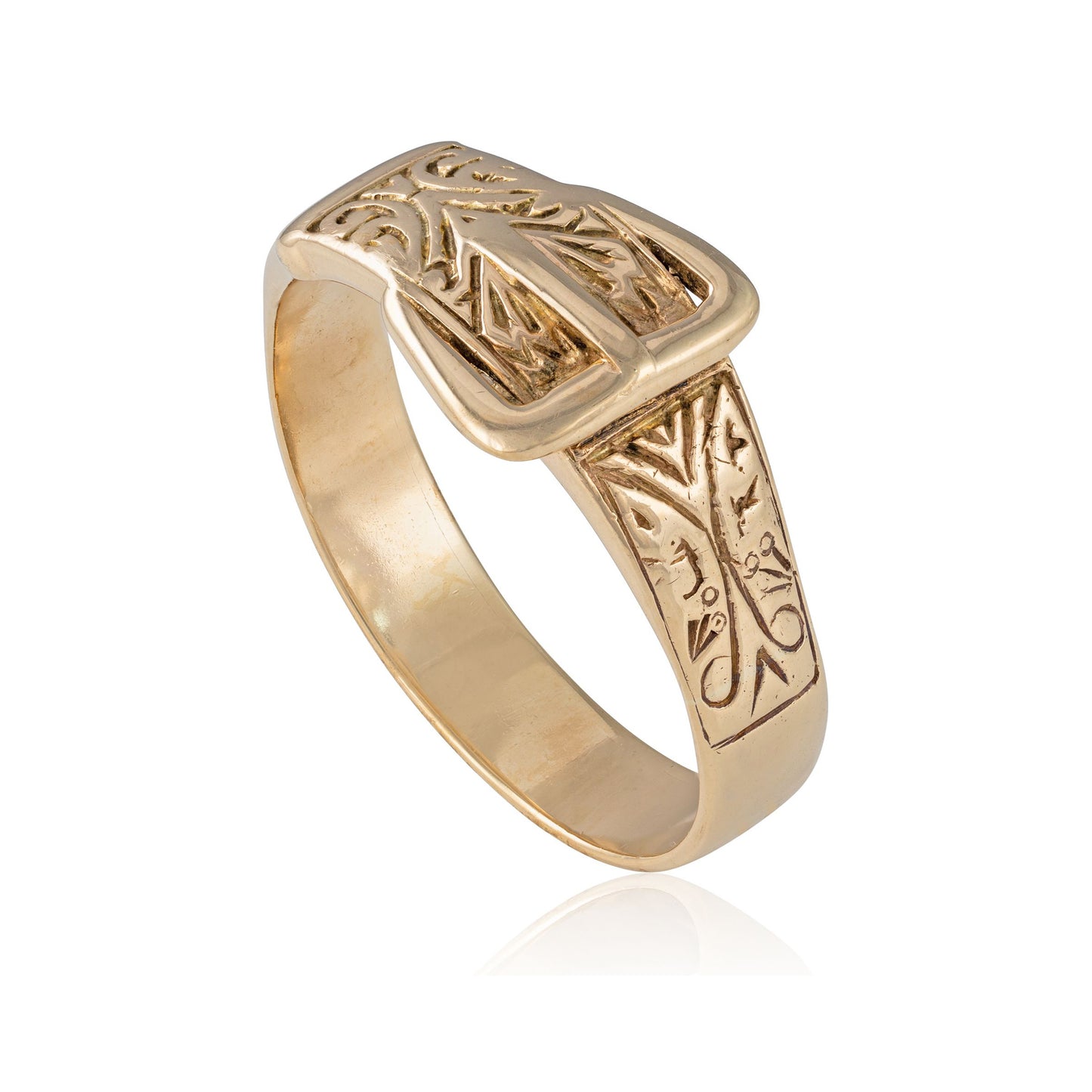 9ct yellow gold belt ring 02028469