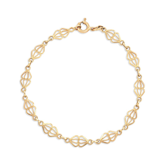 9ct yellow gold retro style bracelet 02033023