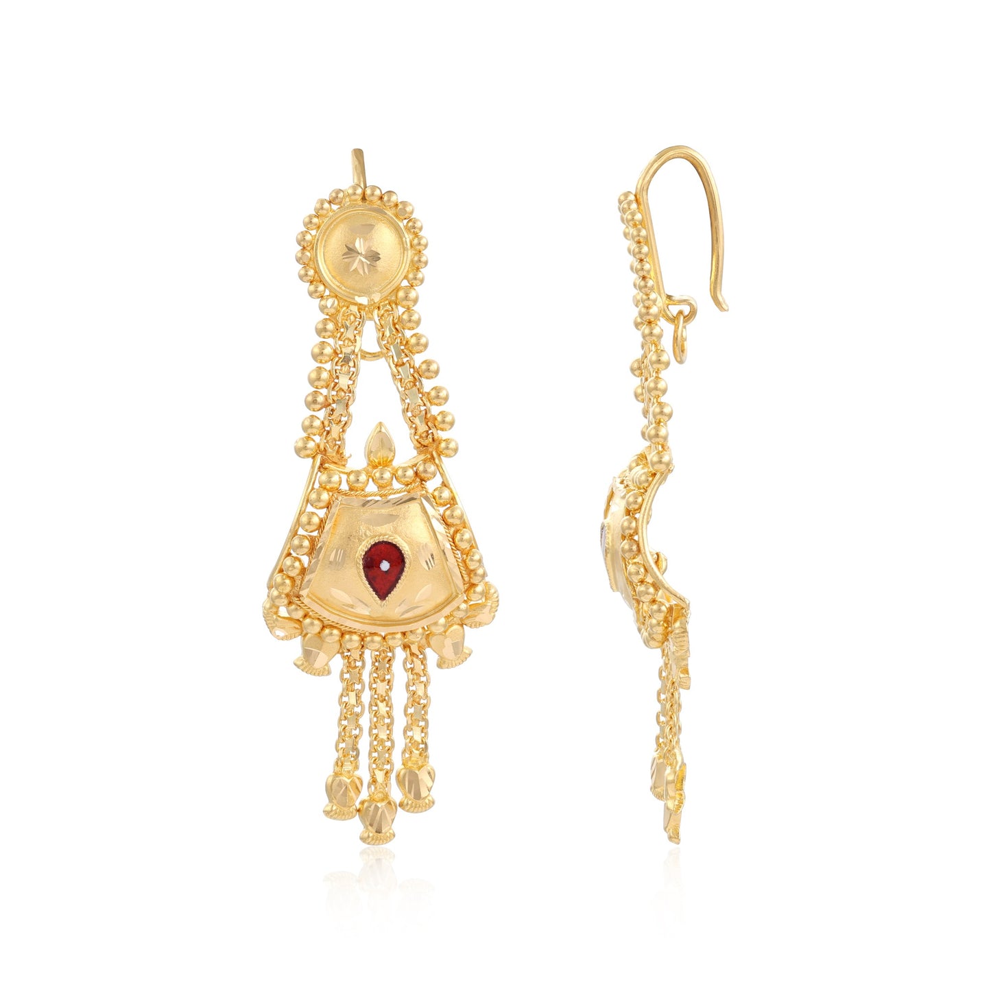 22ct yellow gold drop earrings 11000243