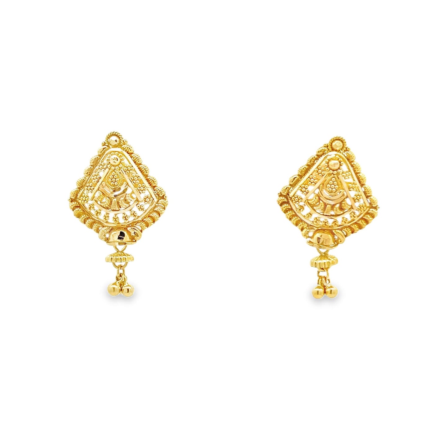 New 22ct yellow gold drop earrings 02017878