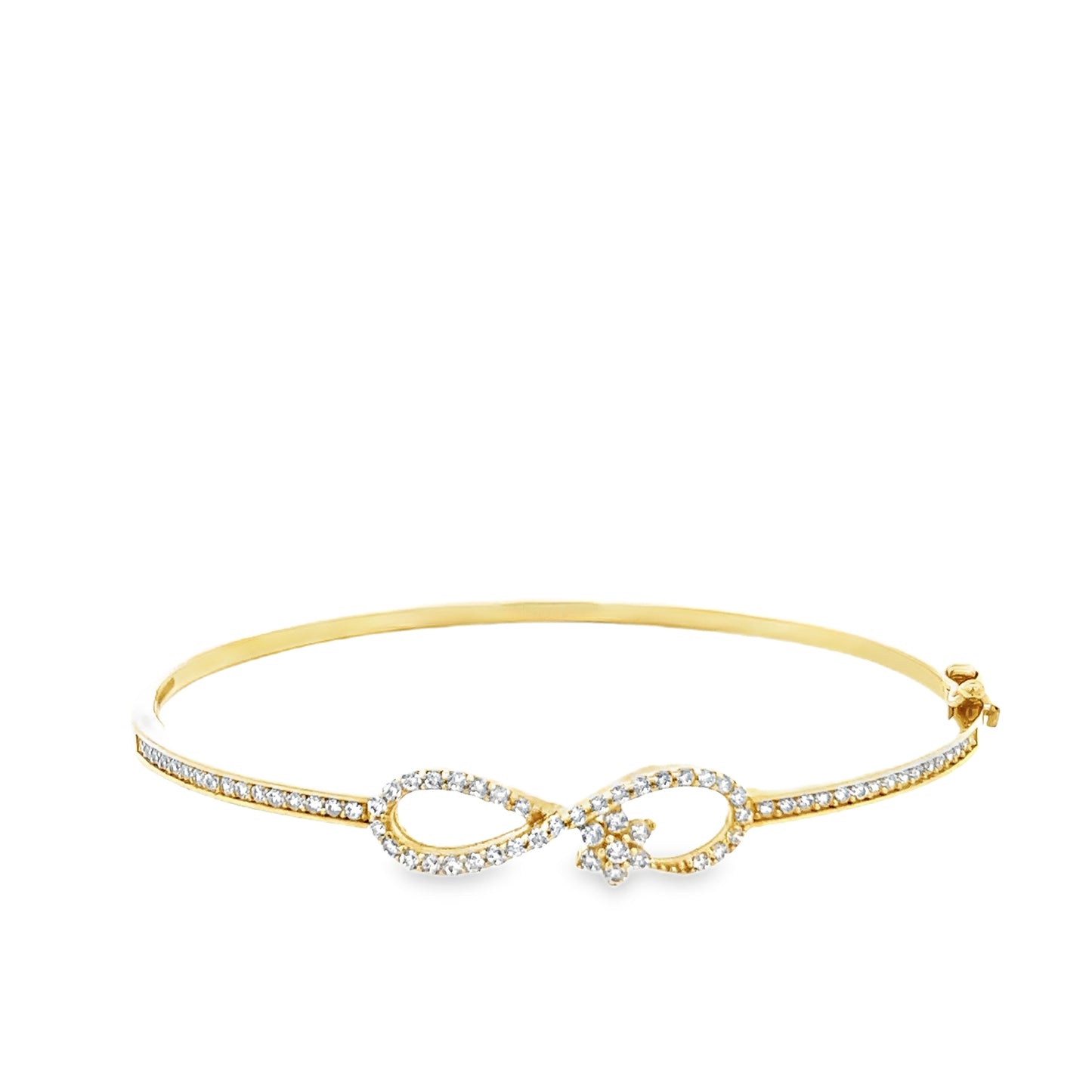 14ct yellow gold infinity bangle 02021158