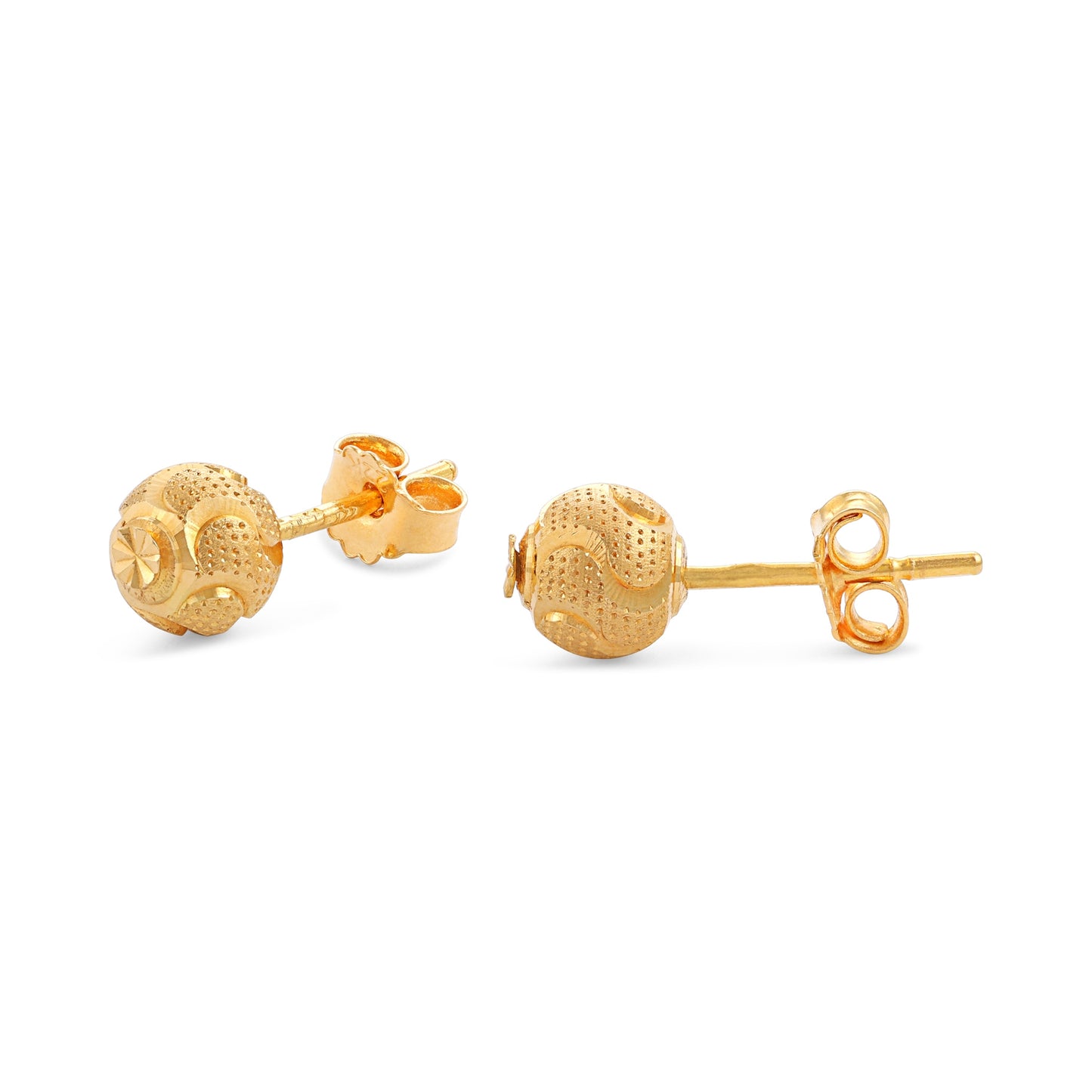 New 22ct yellow gold stud earrings 02020070