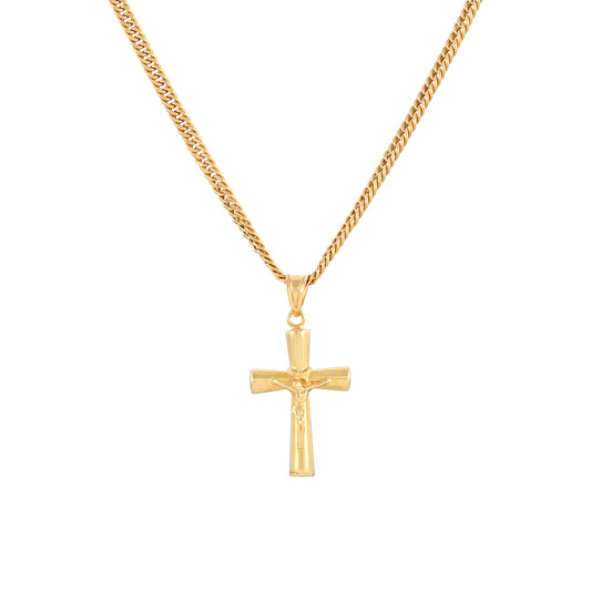 18ct yellow gold chain with cross 02029523