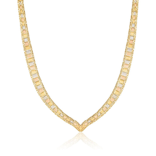 18ct multicolour gold necklace 07000838