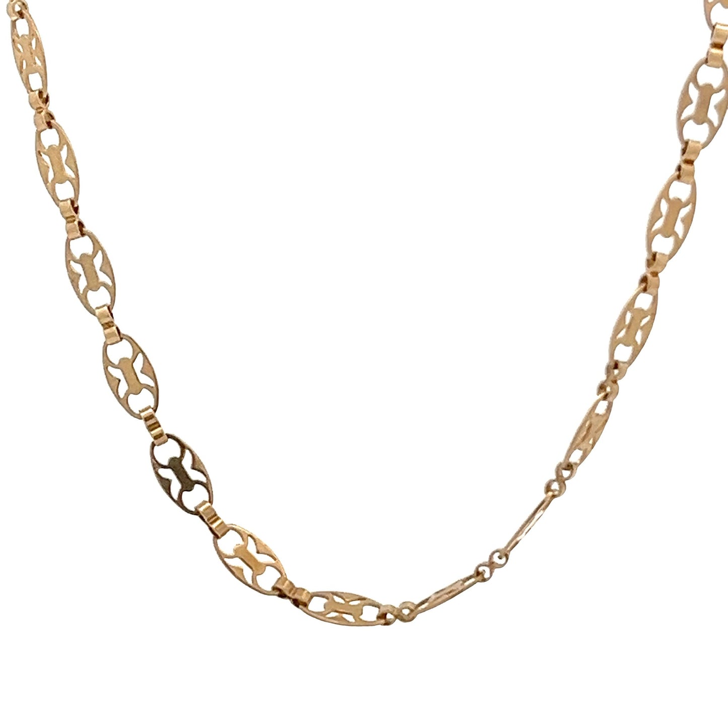 14ct yellow gold art deco style necklace 08000817