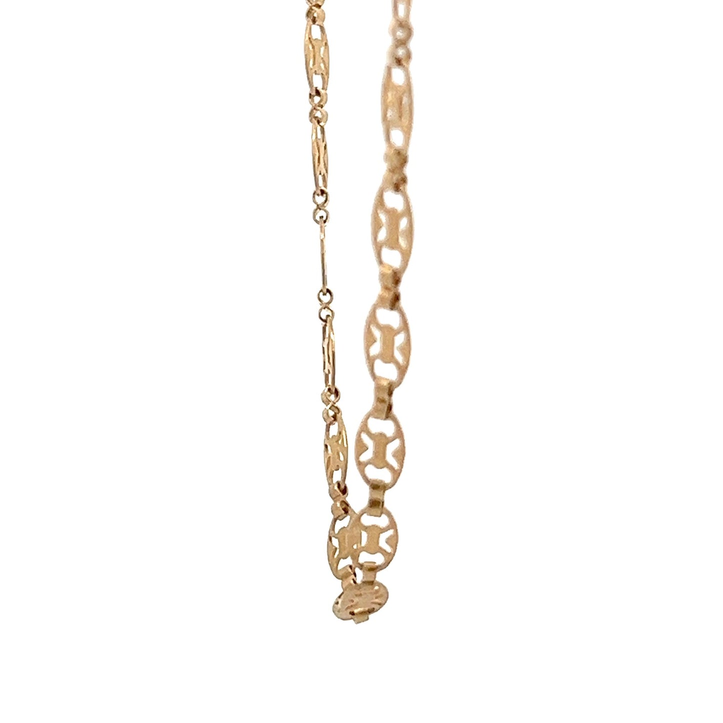 14ct yellow gold art deco style necklace 08000817