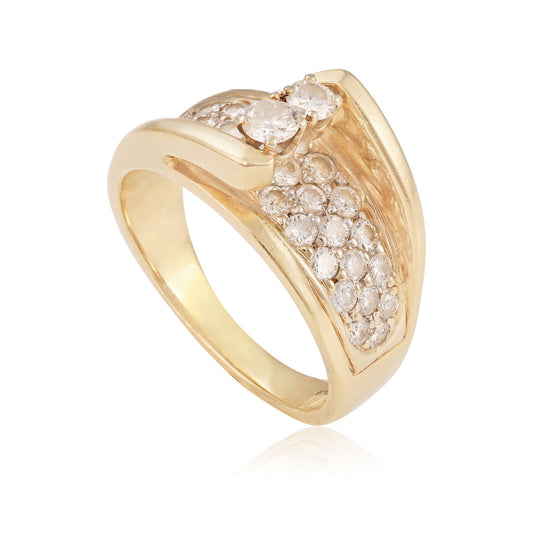 14ct yellow gold diamond ring 09000272