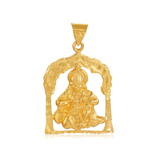 22ct yellow gold Lord Hanuman pendant 02033423