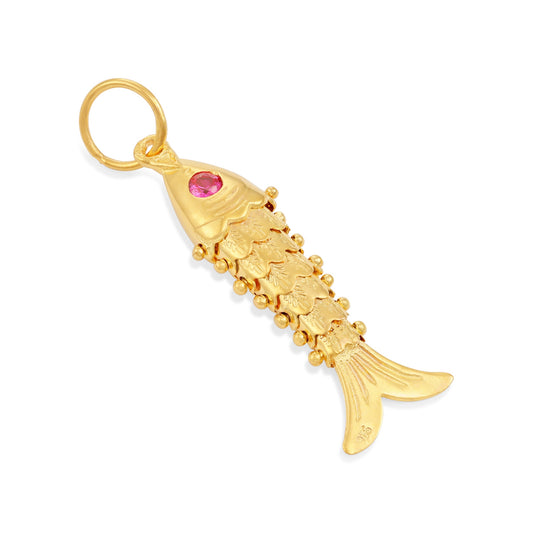 22ct yellow gold fish pendant 02033477