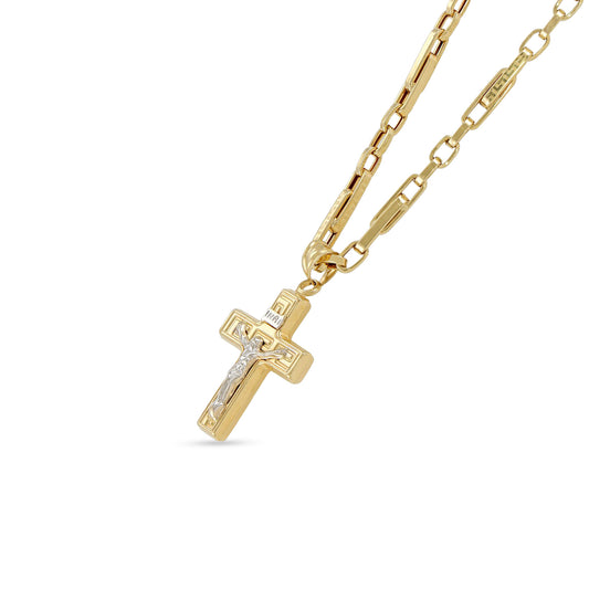 14ct yellow gold chain with cross 06003944