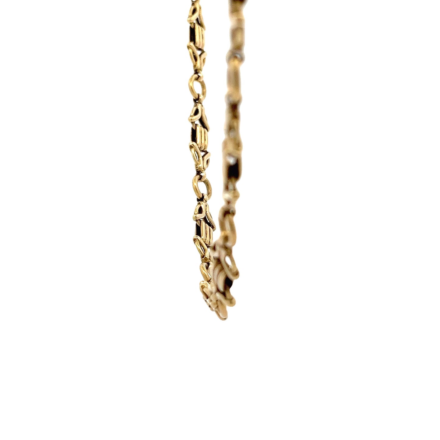 18ct yellow gold fancy link chain 08000807