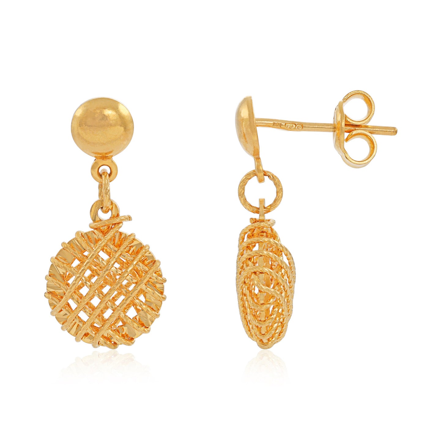 New 22ct yellow gold drop earrings 02020615