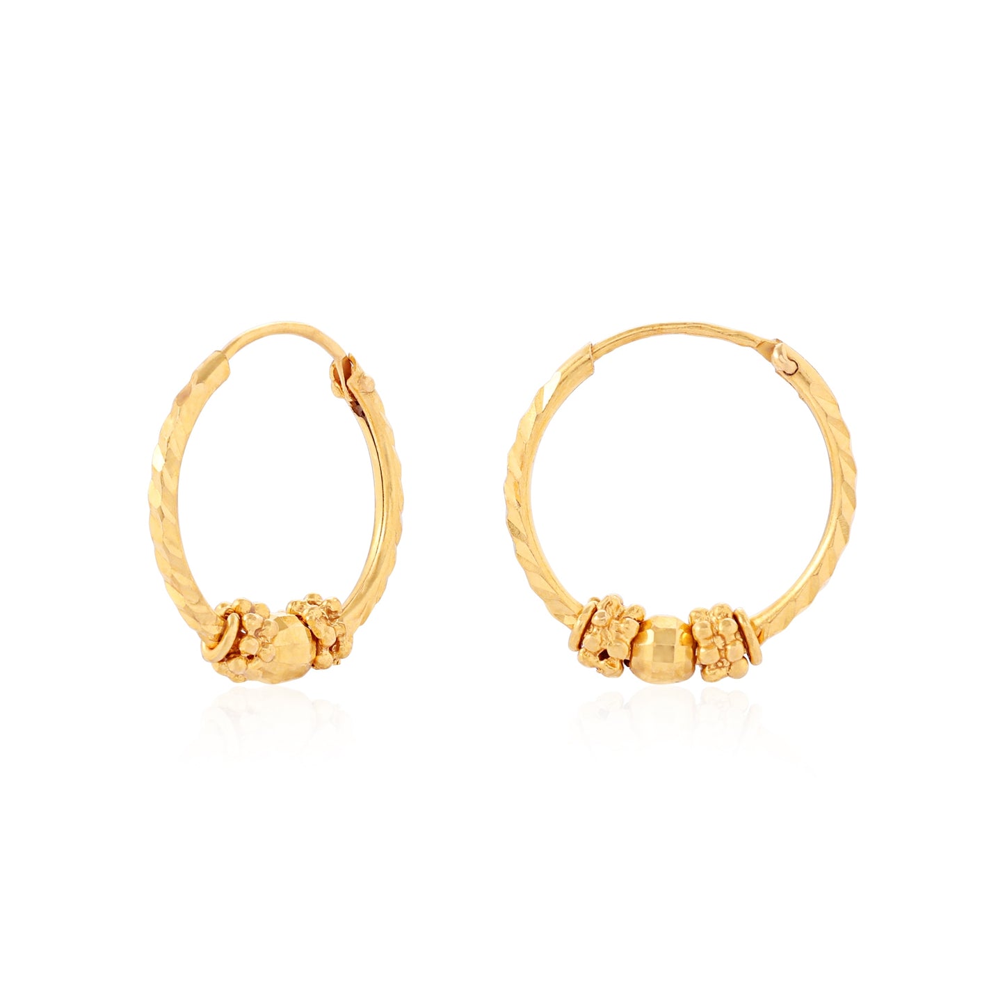 22ct yellow gold hoop earrings 05001812