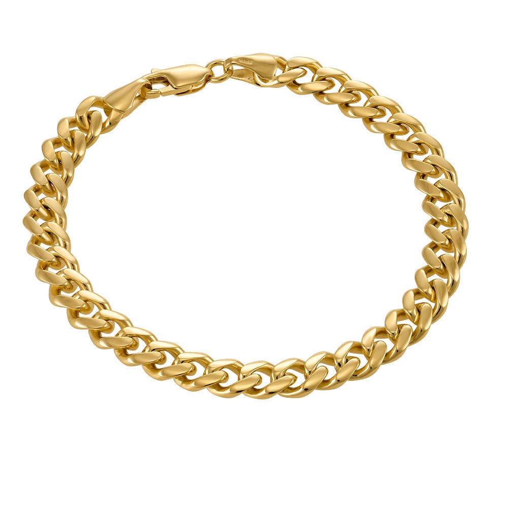 9ct Solid Yellow Gold Curb Bracelets 5mm CNM01441-8