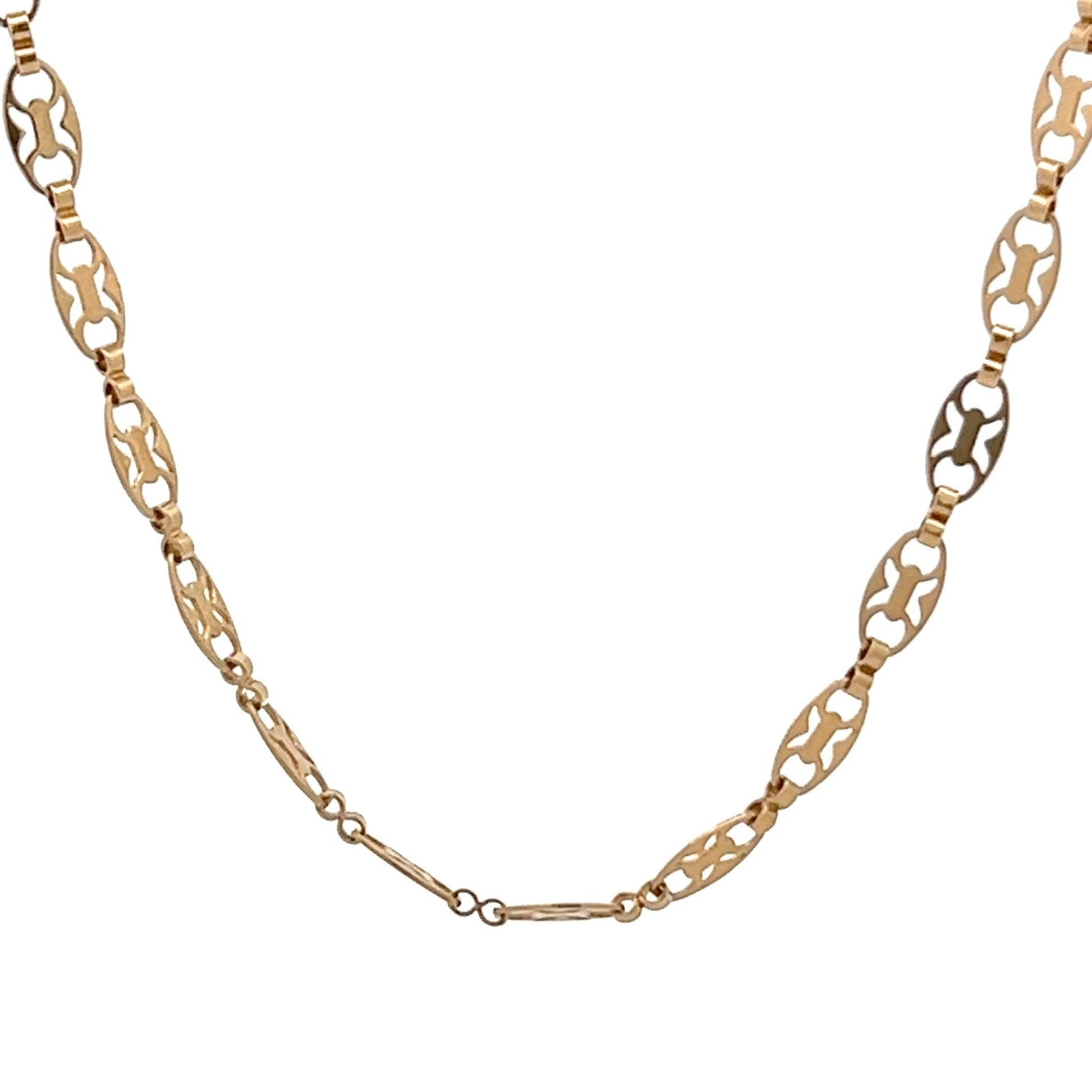 14ct yellow gold art deco style necklace 08000817ChainRetroGold