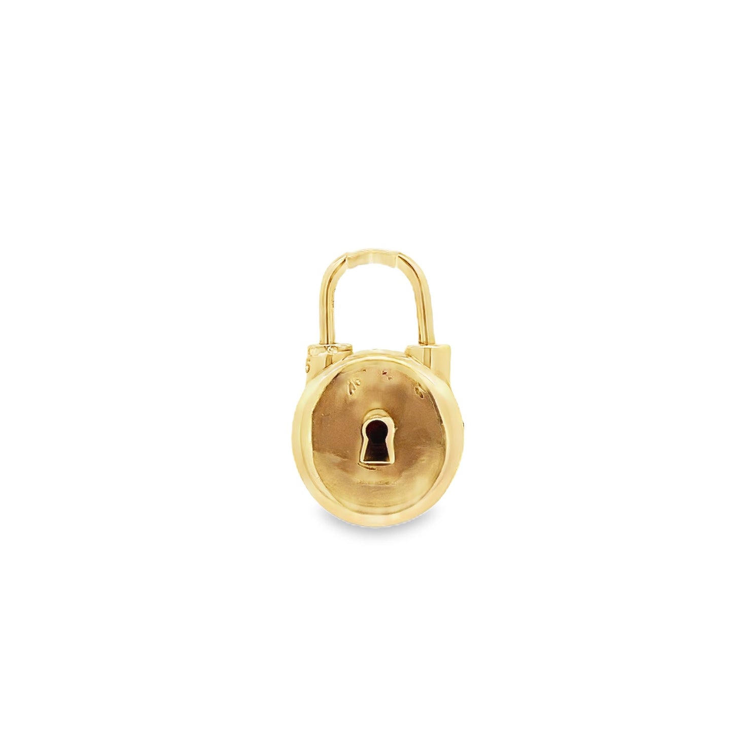 New 14ct yellow gold lock pendant 02021592