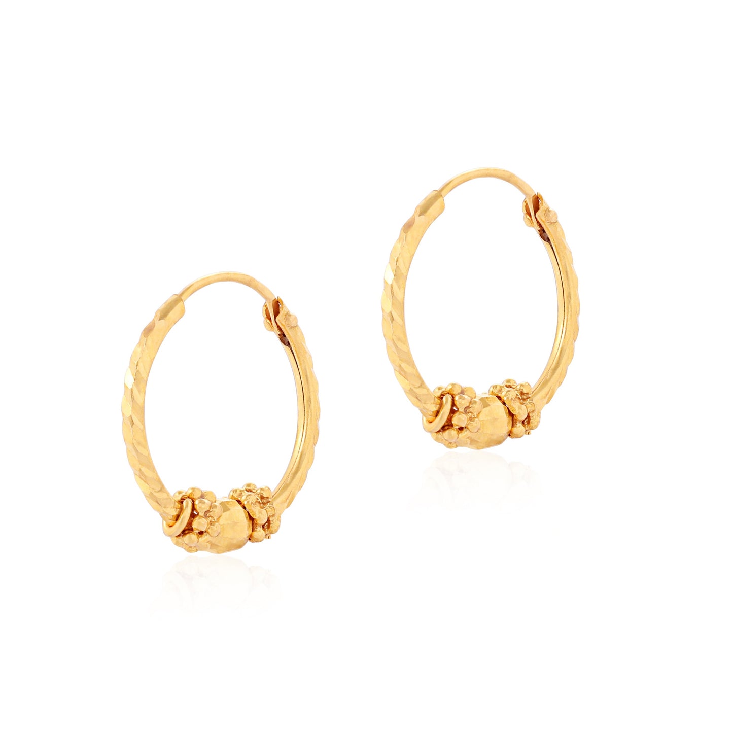 22ct yellow gold hoop earrings 05001812