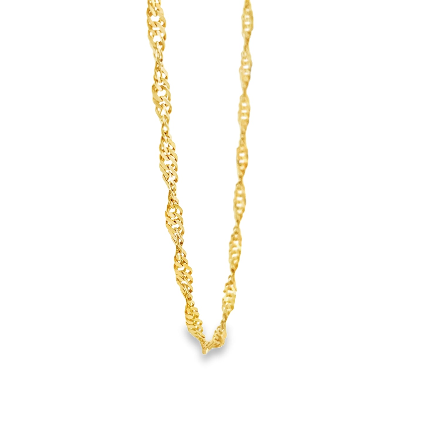 New 22ct yellow gold twisted chain 02022843