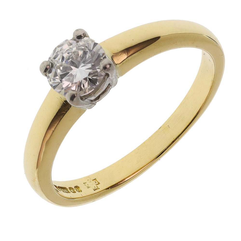 18ct Gold Diamond Engagement Ring 5383RingsRetroGold