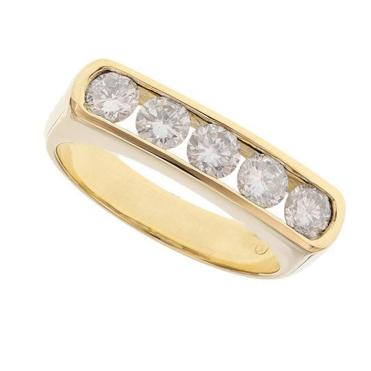 18ct Gold Diamond Half Eternity Ring 5387