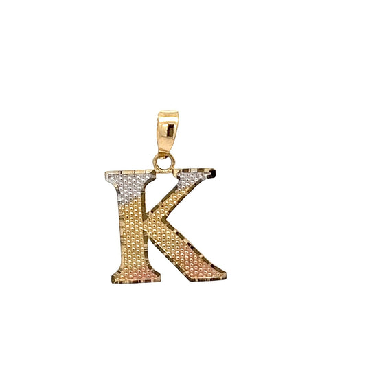 18ct gold letter K pendant 07001368