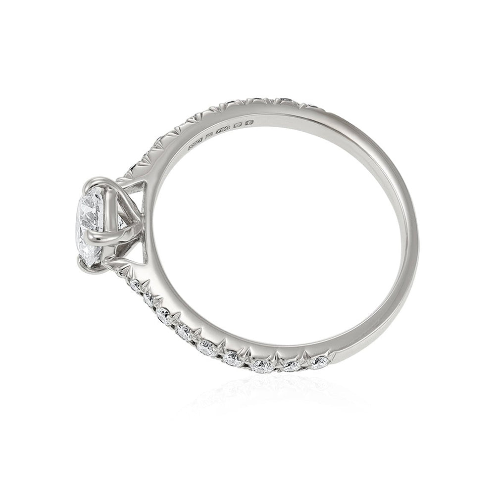 18ct White Gold 0.91ct E/VS2 Diamond Solitaire 3862