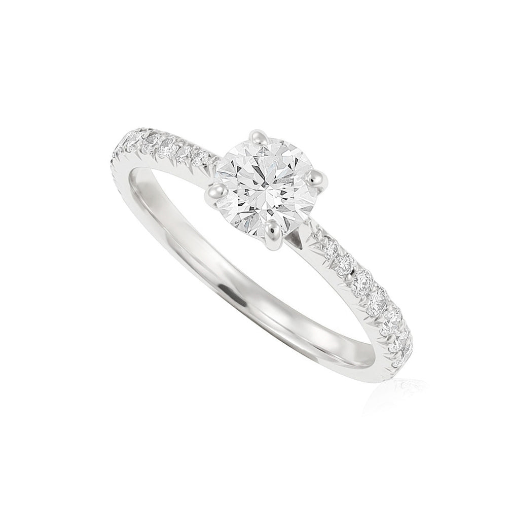 18ct White Gold 0.91ct E/VS2 Diamond Solitaire 3862