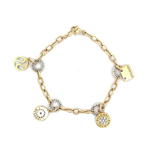 18ct yellow gold bracelet with charms 09000073BraceletRetroGold