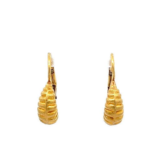 18ct yellow gold croissant earrings 08000819EarringRetroGold