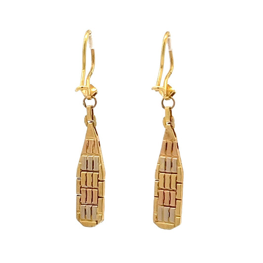 18ct yellow gold drop earrings 08000818EarringRetroGold