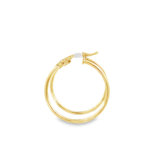 New 14ct yellow gold hoop earrings 02021255