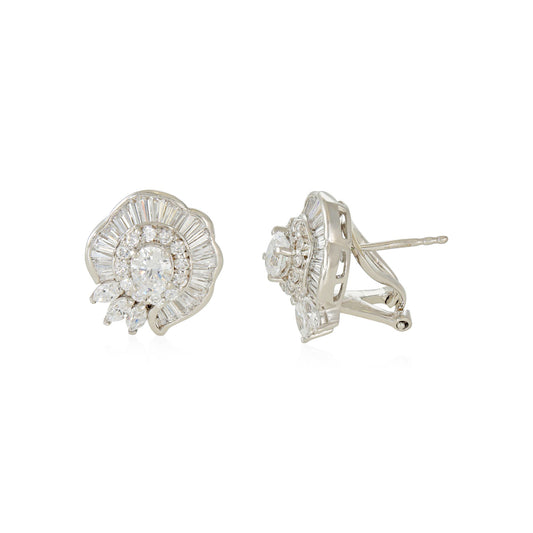 18ct gold white gold earrings 08001440