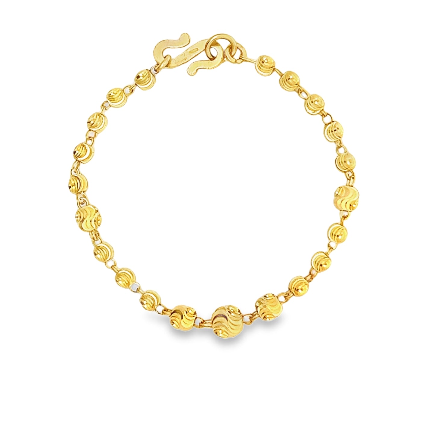 New 22ct yellow gold ball design bracelet PZ823-BR116