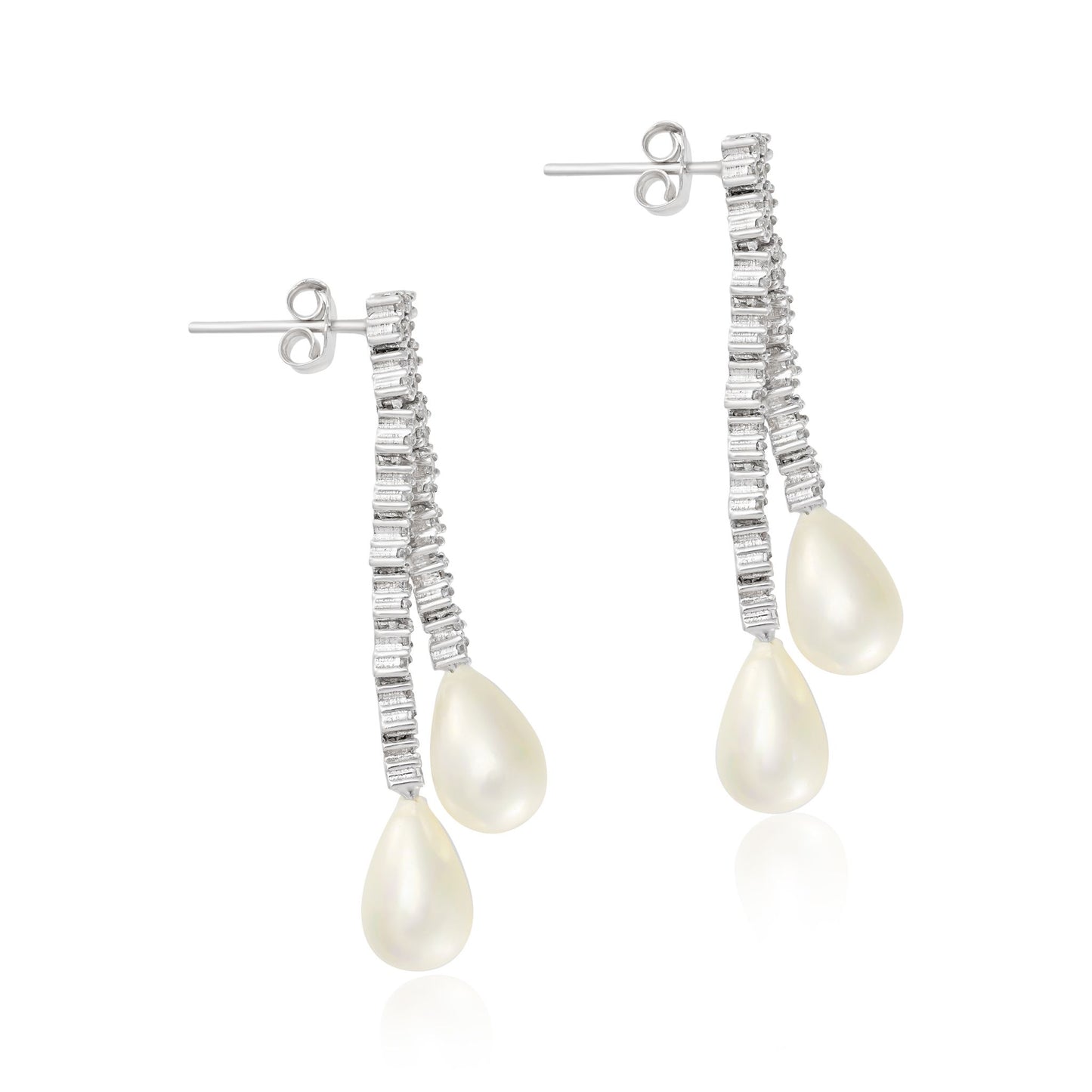 18ct drop earrings with diamonds and pearls 02029342