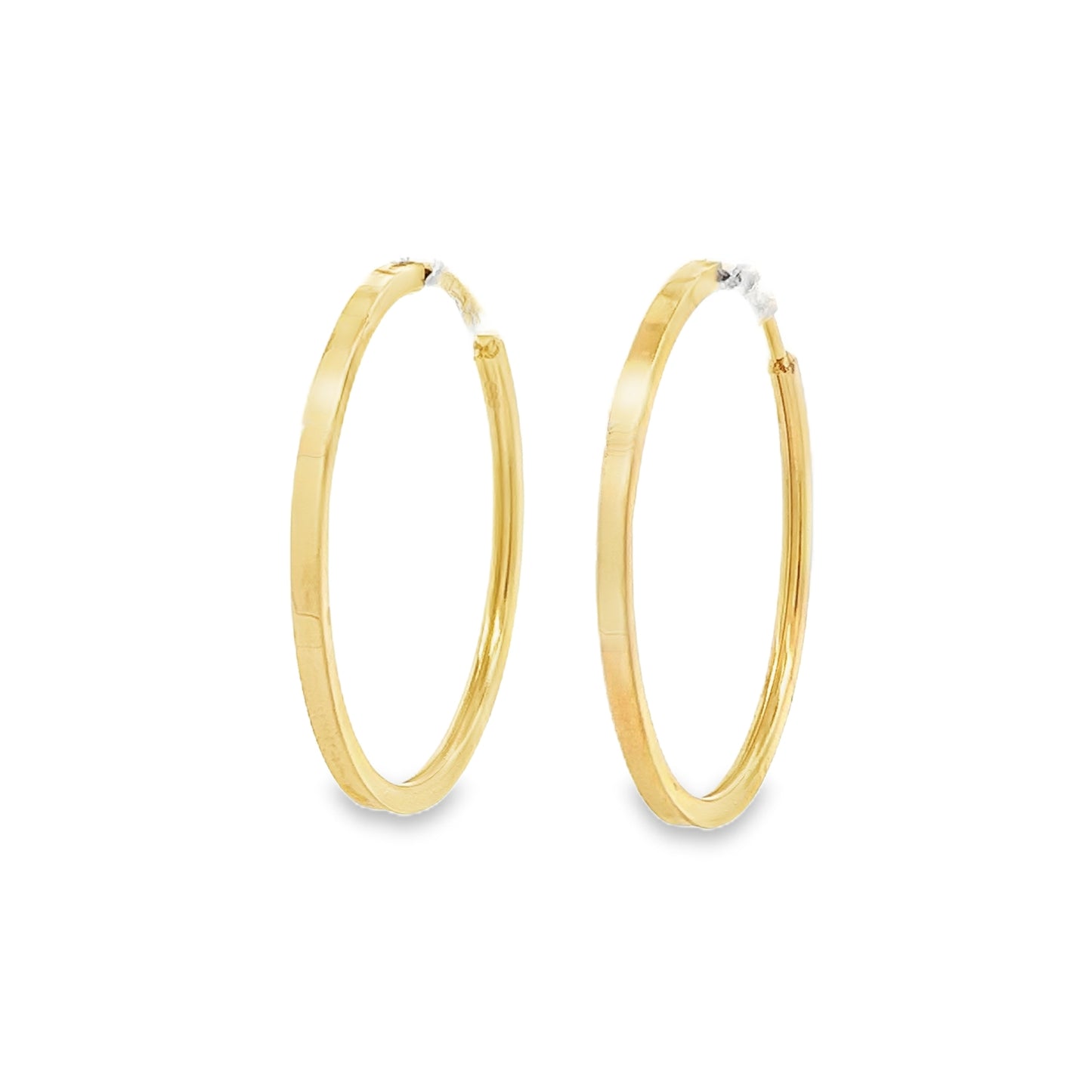 New 14ct yellow gold hoop earrings 02021285