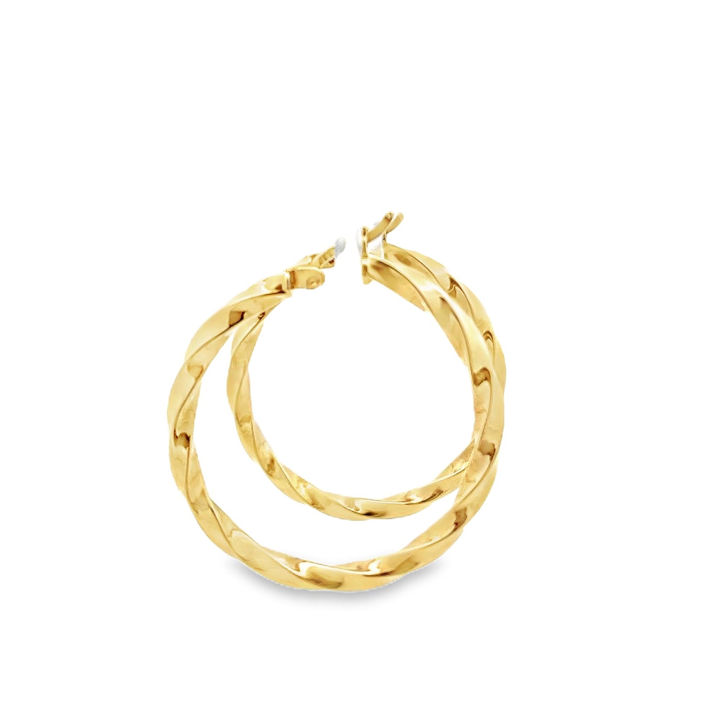 New 14ct yellow gold hoop earrings 02021241