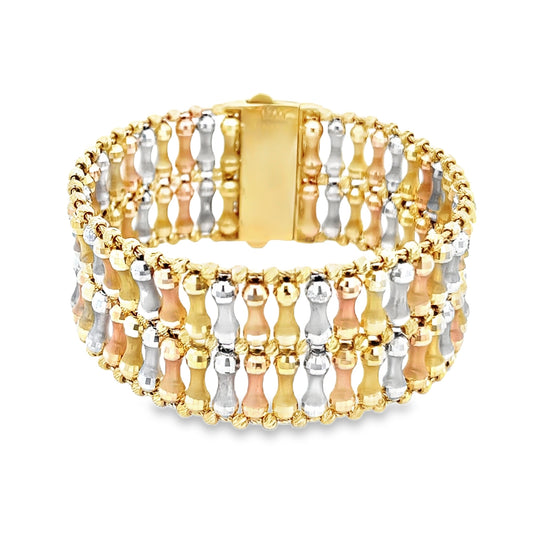 New 14ct multicolour gold bracelet 02022230